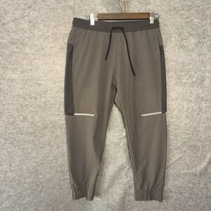Under 510 Athletic Jogger Pants Men 32x23 Gray Nylon Stretch- SIZE NOTE